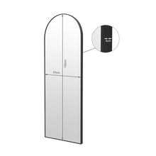 Load image into Gallery viewer, Stella Arched Freestanding Metal Mirror - Black