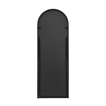 Load image into Gallery viewer, Stella Arched Freestanding Metal Mirror - Black