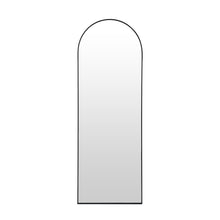 Load image into Gallery viewer, Stella Arched Freestanding Metal Mirror - Black