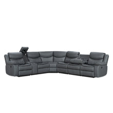 Load image into Gallery viewer, Mandan Electric Recliner Corner Sofa - Grey
