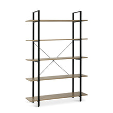 Load image into Gallery viewer, Forge 5 Tier Bookshelf - Light Grey Wood