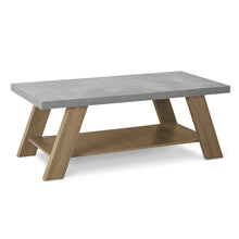 Load image into Gallery viewer, Tommie Rectangular Coffee Table - Cement + Oak