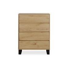 Load image into Gallery viewer, r_22109_frohna_tallboy_4_drawer_chest_dresser_-_oak_4_1_64f82908-8416-4ac5-ab35-fa5c10f278e1