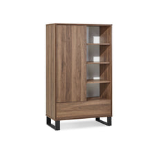 Load image into Gallery viewer, r_22117_frohna_bookshelf_cabinet_with_drawer_-_walnut_1_6625f627-66ec-43ce-8cb8-94736782faa3