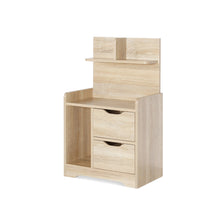 Load image into Gallery viewer, Finn Bedside Table with Shelves - Oak