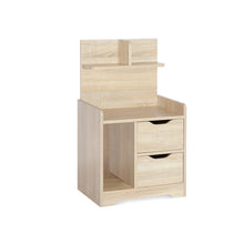Load image into Gallery viewer, Finn Bedside Table with Shelves - Oak