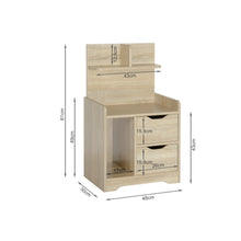 Load image into Gallery viewer, Finn Bedside Table with Shelves - Oak