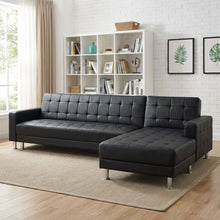 Load image into Gallery viewer, 21318-minnesota-5-seater-sofa-bed-chaise-black-2602071