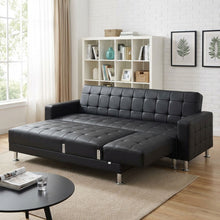 Load image into Gallery viewer, 21318-minnesota-5-seater-sofa-bed-chaise-black-2602072