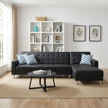 Load image into Gallery viewer, 21318-minnesota-5-seater-sofa-bed-chaise-black-2602077