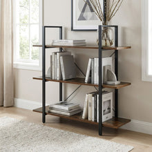 Load image into Gallery viewer, Forge 3 Tier Bookshelf - Rustic Brown