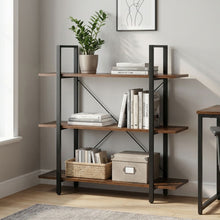 Load image into Gallery viewer, Forge 3 Tier Bookshelf - Rustic Brown