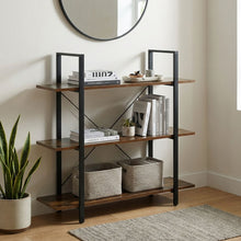 Load image into Gallery viewer, Forge 3 Tier Bookshelf - Rustic Brown