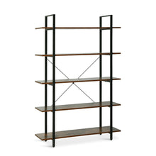 Load image into Gallery viewer, Forge 5 Tier Bookshelf - Rustic Brown