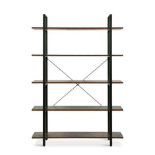 Load image into Gallery viewer, Forge 5 Tier Bookshelf - Rustic Brown