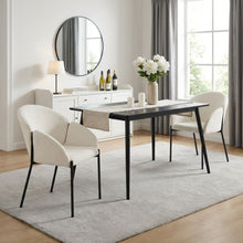 Load image into Gallery viewer, Bellamy Boucle Dining ArmChairs - Set of 2 - Milky White