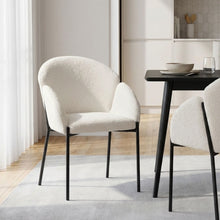 Load image into Gallery viewer, Bellamy Boucle Dining ArmChairs - Set of 2 - Milky White