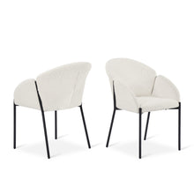 Load image into Gallery viewer, Bellamy Boucle Dining ArmChairs - Set of 2 - Milky White