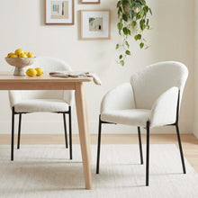 Load image into Gallery viewer, Bellamy Boucle Dining ArmChairs - Set of 2 - Off White