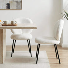 Load image into Gallery viewer, Griffin Boucle Dining Chair - Set of 2 - White
