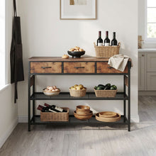 Load image into Gallery viewer, Shrike Console Table with 3 Drawers - Light Cherry