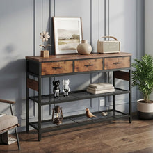 Load image into Gallery viewer, Shrike Console Table with 3 Drawers - Light Cherry