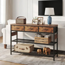 Load image into Gallery viewer, Shrike Console Table with 3 Drawers - Light Cherry