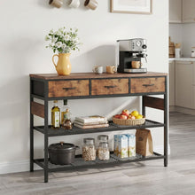 Load image into Gallery viewer, Shrike Console Table with 3 Drawers - Light Cherry
