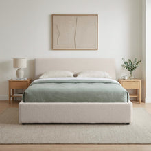 Load image into Gallery viewer, Lifteo Boucle Queen Gas Lift Bed Frame - Beige
