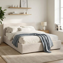 Load image into Gallery viewer, Lifteo Boucle Queen Gas Lift Bed Frame - Beige
