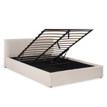 Load image into Gallery viewer, Lifteo Boucle Queen Gas Lift Bed Frame - Beige