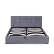 Load image into Gallery viewer, Lureva Linen Queen Gas Lift Bed Frame – Grey