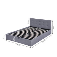 Load image into Gallery viewer, Lureva Linen Queen Gas Lift Bed Frame – Grey