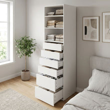 Load image into Gallery viewer, Payette 6 Drawer & 3 Shelf Wardrobe - White