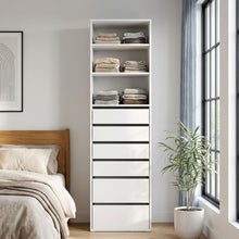 Load image into Gallery viewer, Payette 6 Drawer & 3 Shelf Wardrobe - White