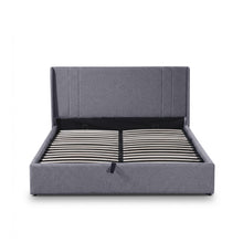 Load image into Gallery viewer, Arvya Queen Gas Lift Bed Frame – Light Grey