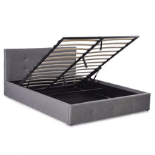 Load image into Gallery viewer, Tuffora Queen Gas Lift Bed Frame – Light Grey (p1=0.129m³-16.0kg)(p2=0.118m³-21.5kg)(T=0.247m³-37.5kg)