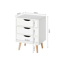 Load image into Gallery viewer, Drew Bedside Table - Maple & White