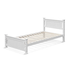 Load image into Gallery viewer, Davraz Single Wooden Bed Frame - White