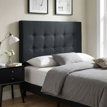 Load image into Gallery viewer, 21535-susan-king-single-fabric-upholstered-headboard-black-2602241
