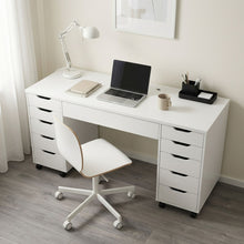 Load image into Gallery viewer, Ennova Rolling Computer Desk with Drawers - White