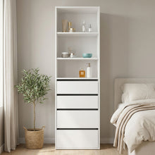 Load image into Gallery viewer, DELTA 4 Drawer & 3 Shelf Wardrobe - White