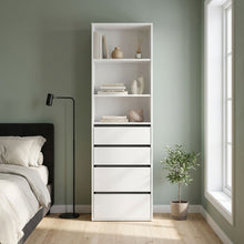 Load image into Gallery viewer, DELTA 4 Drawer & 3 Shelf Wardrobe - White