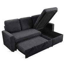 Load image into Gallery viewer, Amy 3 Seater Sofa Bed with Storage - Dark Grey