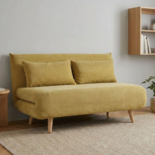Load image into Gallery viewer, Hastings 2 Seater Fold-Out Sofa Bed - Yellow