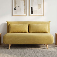 Load image into Gallery viewer, Hastings 2 Seater Fold-Out Sofa Bed - Yellow
