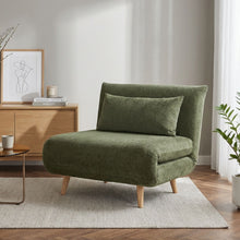 Load image into Gallery viewer, Hastings 1 Seater Fold-Out Sofa Bed - Green