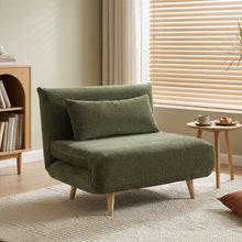 Load image into Gallery viewer, Hastings 1 Seater Fold-Out Sofa Bed - Green