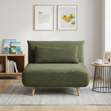 Load image into Gallery viewer, Hastings 1 Seater Fold-Out Sofa Bed - Green
