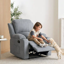 Load image into Gallery viewer, Henley Fabric Manual 1 Seater Recliner Sofa - Grey